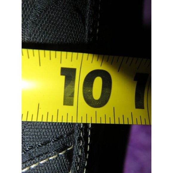 Coach 2006 Black Jacquard & Leather Signature Messenger Crossbody Satchel Bag - Picture 13 of 14